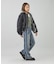 PANELED FUR REVERSIBLE MA-1 JACKET