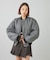 PANELED FUR REVERSIBLE MA-1 JACKET