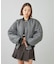 PANELED FUR REVERSIBLE MA-1 JACKET