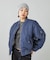 PANELED FUR REVERSIBLE MA-1 JACKET