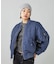 PANELED FUR REVERSIBLE MA-1 JACKET