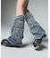 EMBROIDERED DENIM LEG WARMER