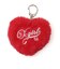 PADDED HEART KEY CHARM