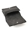 METAL LABEL FAUX LEATHER MINI WALLET