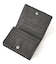 METAL LABEL FAUX LEATHER MINI WALLET