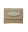 SILVER GLITTER OVAL LOGO BUCKLE MINI WALLET