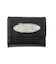 SILVER GLITTER OVAL LOGO BUCKLE MINI WALLET
