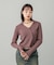 ZIP UP RIB KNIT TOP