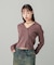 ZIP UP RIB KNIT TOP
