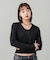 ZIP UP RIB KNIT TOP