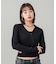ZIP UP RIB KNIT TOP