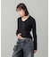 ZIP UP RIB KNIT TOP