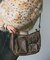 MULTI POCKET FADED FAUX LEATHER BAG