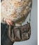 MULTI POCKET FADED FAUX LEATHER BAG