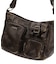 MULTI POCKET FADED FAUX LEATHER BAG