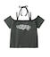FLYING STARS LOGO OFF THE SHOULDER BABY TEE