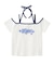FLYING STARS LOGO OFF THE SHOULDER BABY TEE