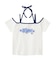 FLYING STARS LOGO OFF THE SHOULDER BABY TEE