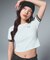 STRIPED RIB S/S BABY TEE