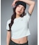 STRIPED RIB S/S BABY TEE