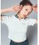 STRIPED RIB HALF ZIP TOP