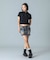WOVEN MIX POLO TOP