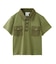 WOVEN MIX POLO TOP