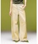 EMBLEM POCKET ASYMMETRIC WAIST DENIM PANTS