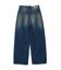 EMBLEM POCKET ASYMMETRIC WAIST DENIM PANTS