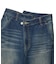 EMBLEM POCKET ASYMMETRIC WAIST DENIM PANTS