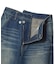 EMBLEM POCKET ASYMMETRIC WAIST DENIM PANTS