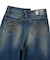 EMBLEM POCKET ASYMMETRIC WAIST DENIM PANTS