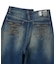 EMBLEM POCKET ASYMMETRIC WAIST DENIM PANTS