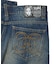EMBLEM POCKET ASYMMETRIC WAIST DENIM PANTS