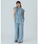 LIGHT OZ DENIM FRILL BLOUSE