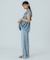 LIGHT OZ DENIM FRILL BLOUSE