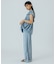 LIGHT OZ DENIM FRILL BLOUSE