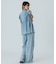 LIGHT OZ DENIM FRILL BLOUSE