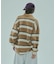 STRIPED COLLAR KNIT