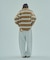 STRIPED COLLAR KNIT