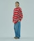 STRIPED COLLAR KNIT
