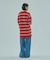 STRIPED COLLAR KNIT