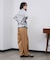 TUCKED WIDE-LEG SWEATPANTS