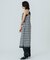 FLOWER PRINT CHECK CAMI DRESS