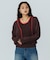 KNITTED RIB CARDIGAN