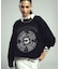 EMBROIDERY PRINT FRINGE SWEAT