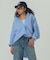 BACK OPEN STRIPE SHIRTS
