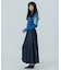JACQUARD TUCK LONG SKIRT