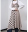 MIXED CHECK DRESS