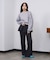 LAME RUFFLE SLEEVE SWEAT